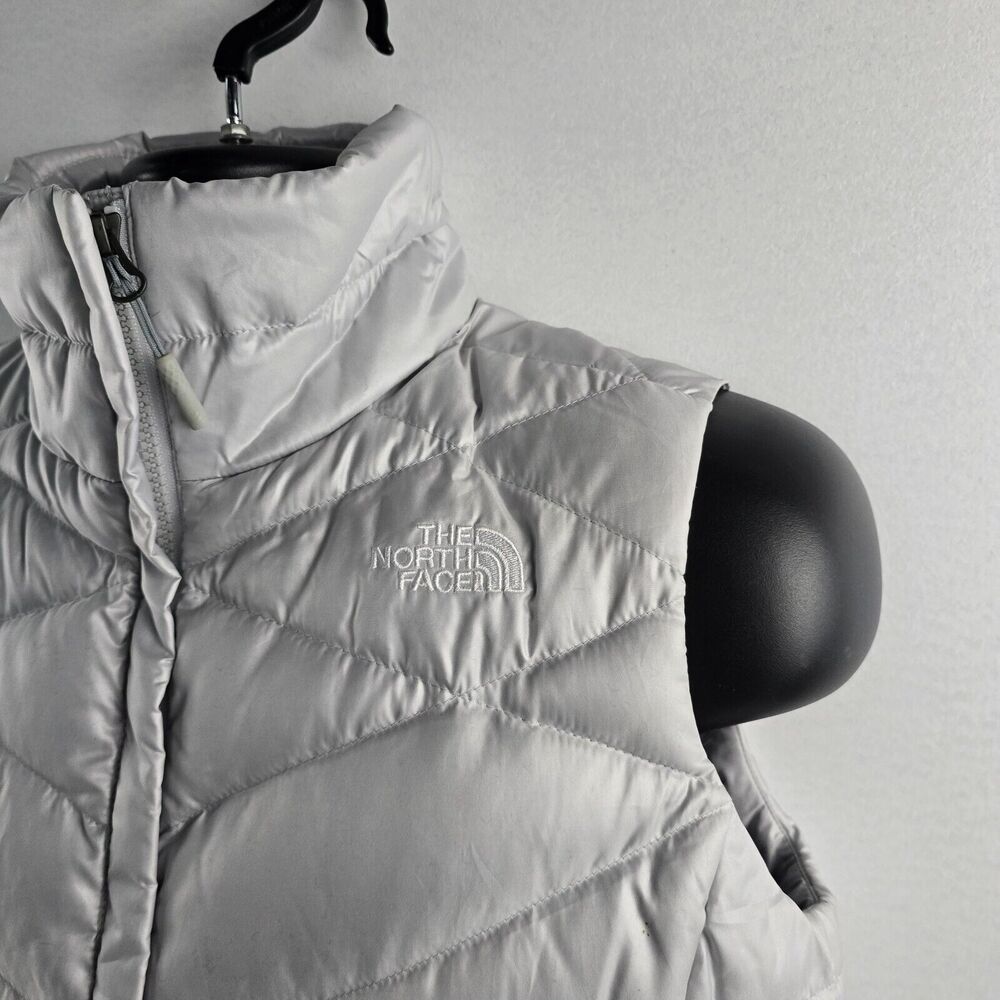 The North Face Women's 550 Down Puffer Vest Gray Medium M Goose‎ 4426 - Picture 2 of 10